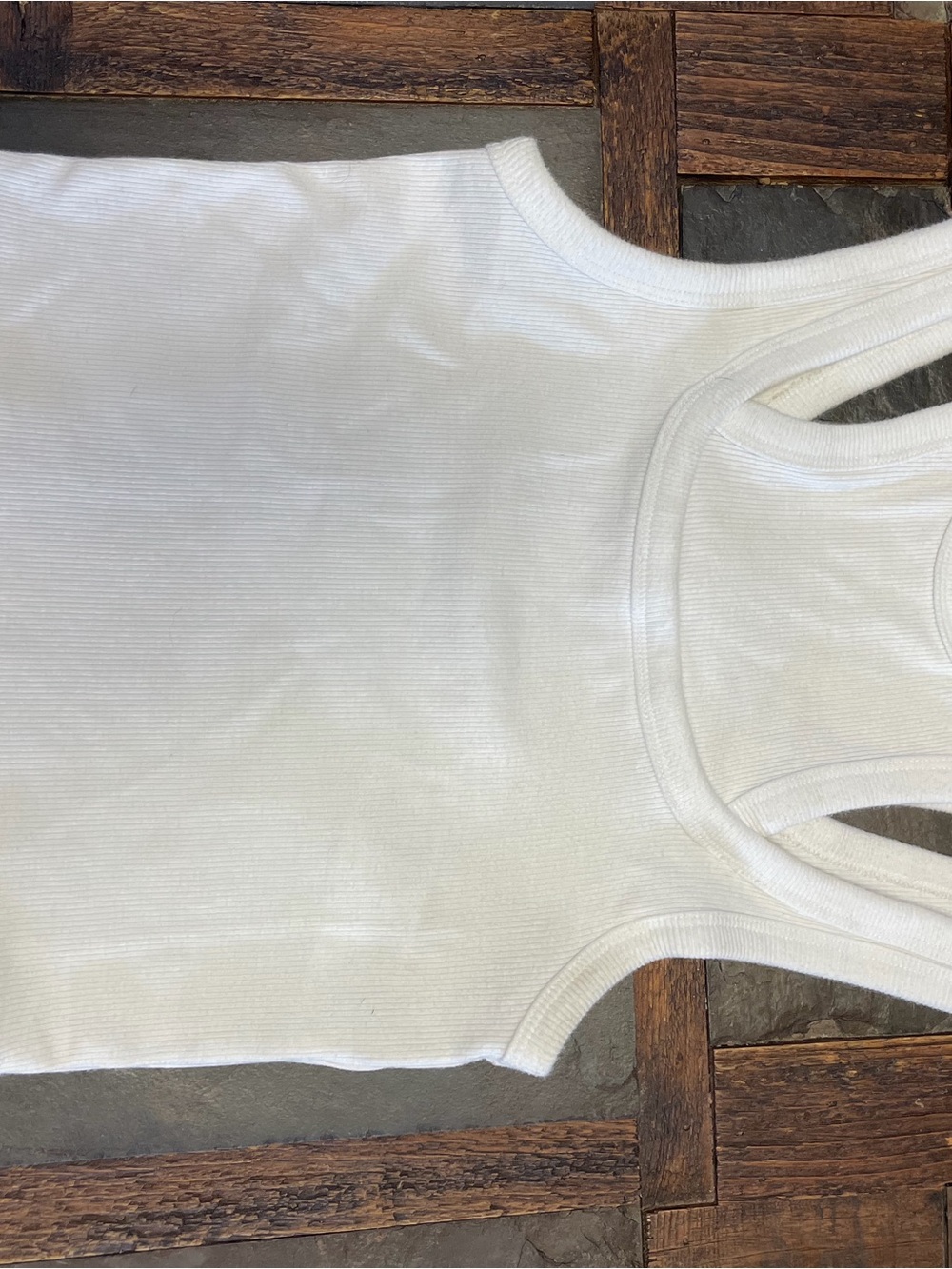 Abercrombie & Fitch White Ribbed Tank